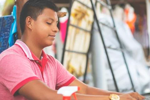 Man making cigars. Stock Photos