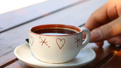 Man making a cup of coffee ,  in the coffee shop Chiangmai Thailand Stock Footage 103977536