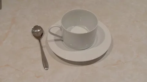 Man Making a Cup Of Coffee (Model Released) UK Video stock 1068259