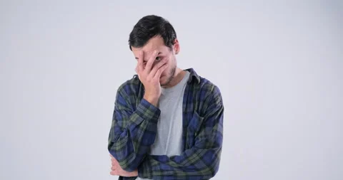 Man making face palm gesture Video stock 143944364