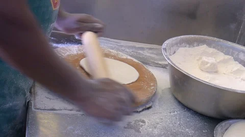 Man making flatbread Stock Footage 107752113