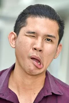 Man Making Funny Faces Stock Photos