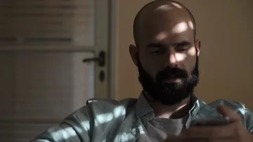 Man Making Gestures with Smartphone Stock Footage 85604507