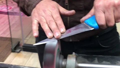Man making knife Stock Footage 145222828