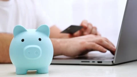 Man Making Online Purchases Through Laptop Stock Footage 323164390