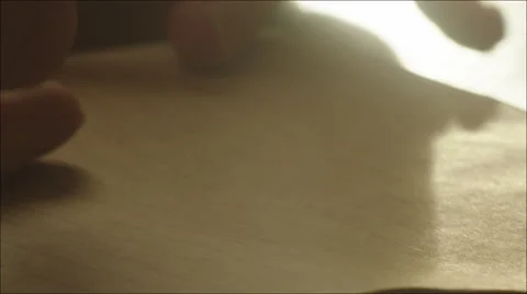 Man Making a Pause before Writing or Drawing Stock-Footage 60389444