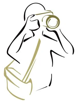 Man making photo Stock Illustration