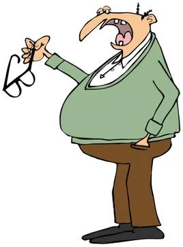 Man making a point Illustrazione stock