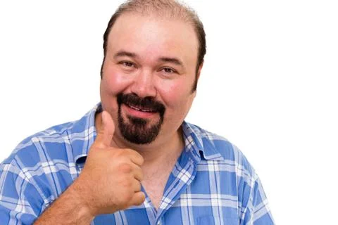 Man making a thumbs up gesture Stock Photos