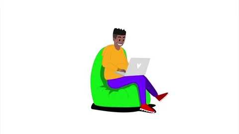 Man making Video Call on Laptop Stock Footage 260539885