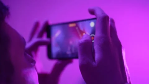 Man making video on the party, close-up Stock Footage 171585229