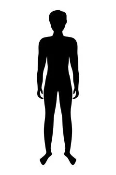Man, man. Vector silhouette on white isolated background Stock Illustration