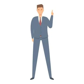Man manager icon cartoon vector. Money data Illustrazione stock