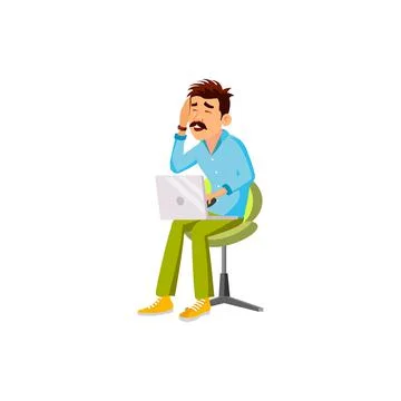 Man manager made stupid mistake in report cartoon vector Ilustración de archivo