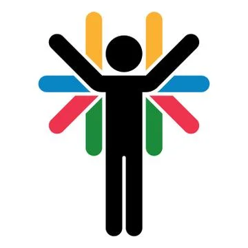 Man With Many Hands Stock Illustration