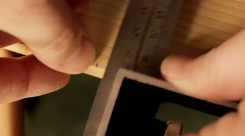 Man marking timber Stock Footage 11019035