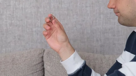 Man marriage problems ring Stock-Footage 266501656