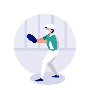 Man with mask boxing at home vector design Illustrazione stock