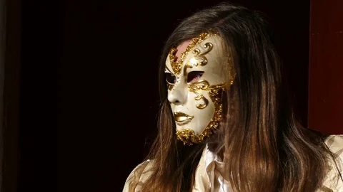 Man with mask D Video stock 82650117