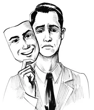 Man with mask Stock-Illustration