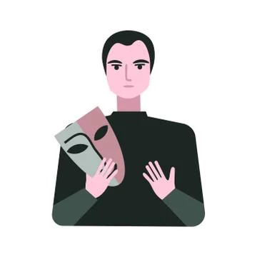 Man with mask Stock Illustration