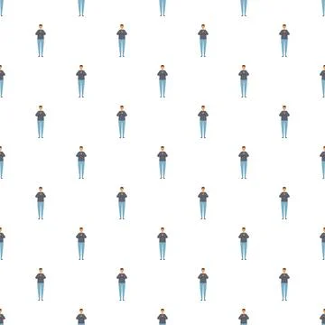 Man meditating pattern flat vector illustration design 스톡 일러스트