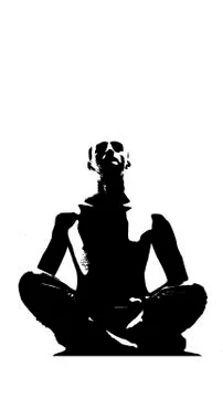 Man meditating vector illustration, Stock Illustration