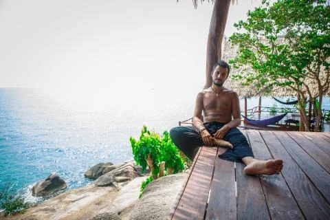 Man in meditation Stock-Fotos