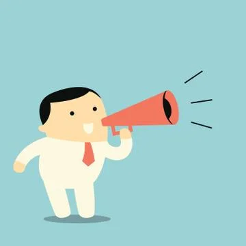 Man with megaphone Stock Illustration