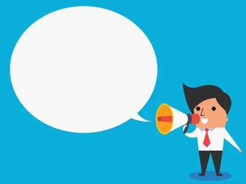 Man with megaphone Stock Illustration
