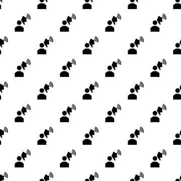 Man megaphone pattern seamless Stockillustratie