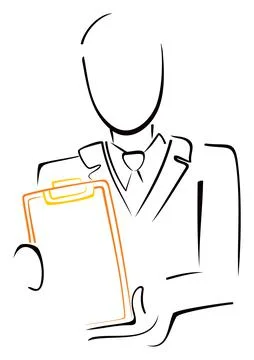 Man with menu Stock Illustration