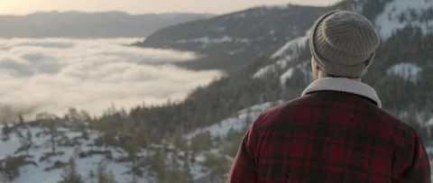 Man Mesmerized by Scenic View Video stock 243740528