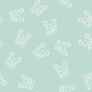 Man in middle attacks line seamless pattern Stock Illustration