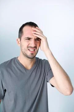 Man with a migraine Stock Photos