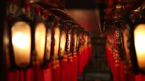 Man Mo Temple Stock Footage 203777739