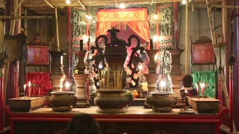 Man Mo Temple Stock Footage 203777848