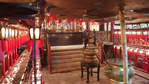 Man Mo Temple Stock Footage 203777932