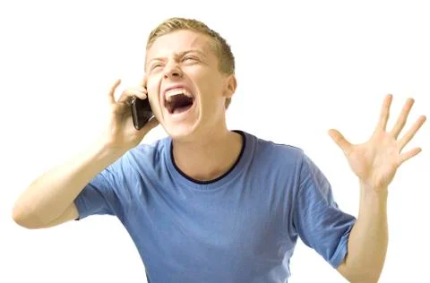 Man with mobile phone. Foto stock