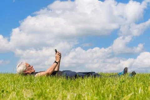 Man with mobile phone Foto stock