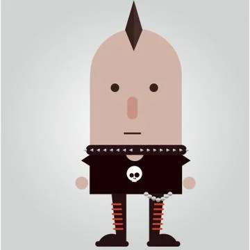Man with mohawk hairstyle 스톡 일러스트