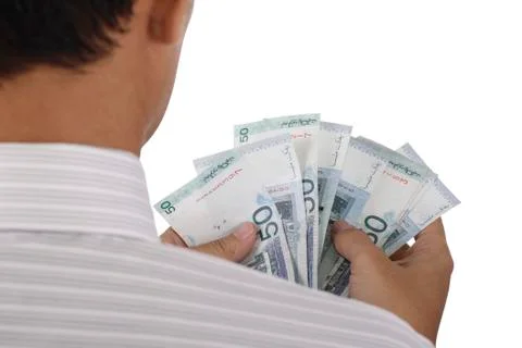 Man with money Foto stock