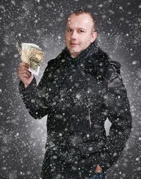 Man with money Fotos Stock