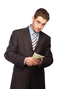 Man with money Stock Photos