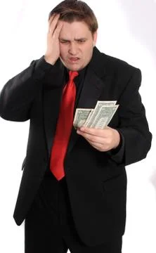 Man with money problems Stock Photos