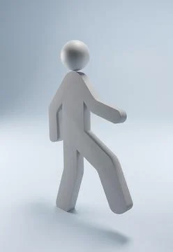 Man in motion 3 d illustration Stock Illustration