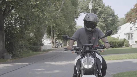 Man on Motorcycle Stock Footage 124672856