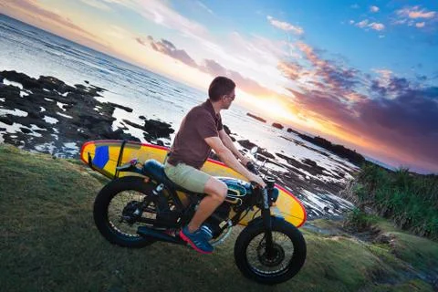 Man on motorcycle Stock-Fotos