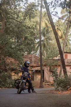 A man on motorcycle Foto stock