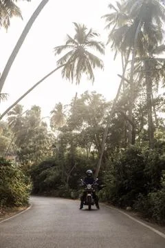 A man on motorcycle Stock Photos